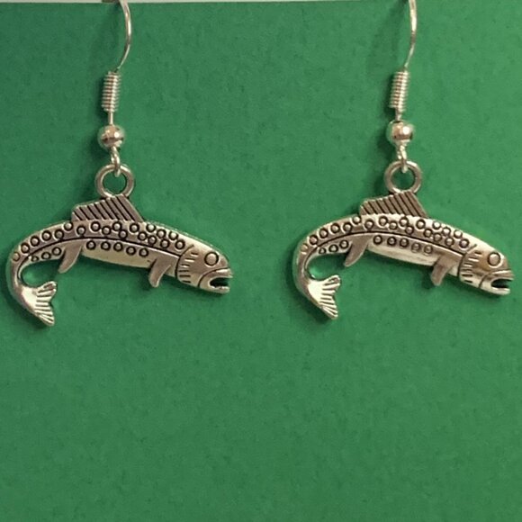 Fish Earring, Fishing Charm, Fish Jewelry, Gift Idea, Silly Animal Earring - Picture 8 of 9